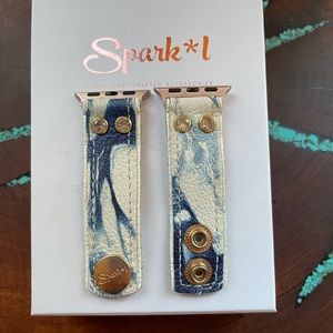 Spark*l band, Sparklband Apple Watch band, XS blue shibori